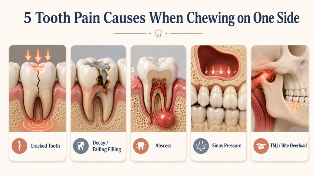 Top 5 Tooth Pain Causes When Chewing on One Side
